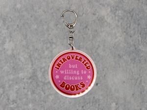 ⭐PICK 3/$15 Introverted But Willing To Discuss Books, BookTok Reader Keychain